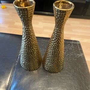 Elegant Gold Textured Vases